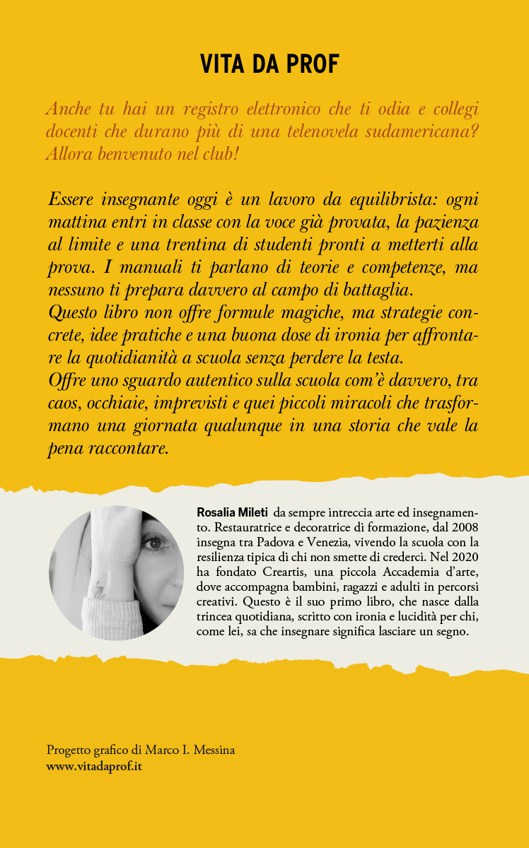 Retro di copertina del libro Vita da Prof